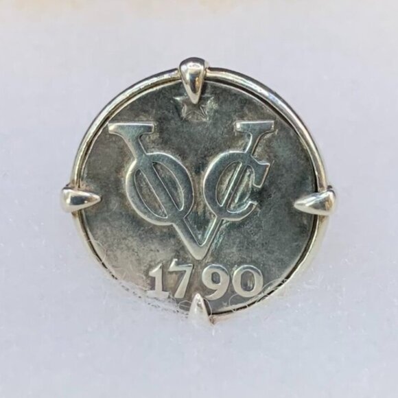 Designer Tracey Mayer 1790 Dutch Netherlands Coin Ring Sterling Silver J256 - Picture 2 of 16